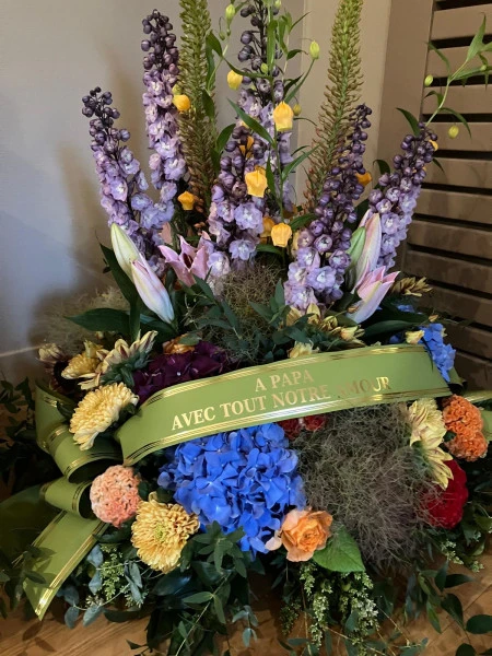Bouquet de fleurs de deuil à Saint-Augustin